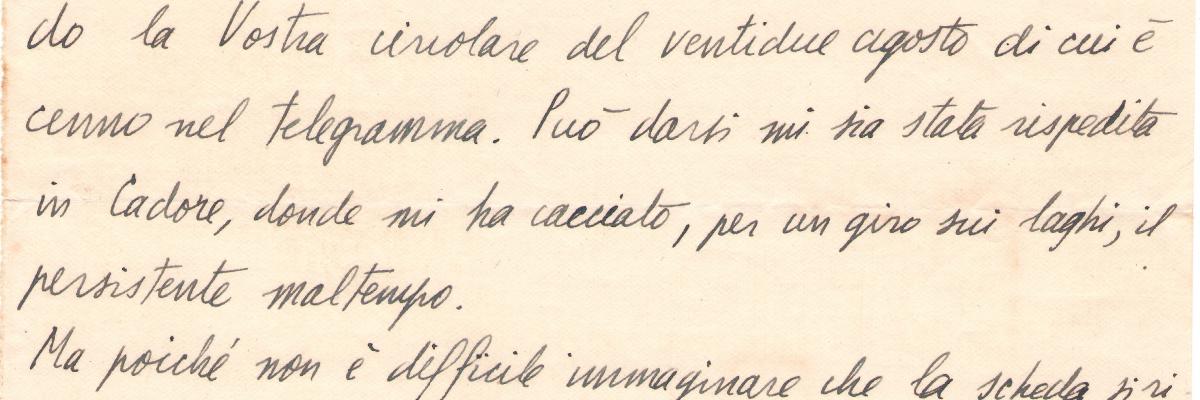 Lettera di Alberto Pincherle al Rettore Giuseppe Brotzu